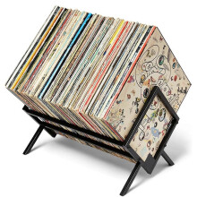 Record Storage Racks - Easy Assembly Vinyl Record Holder Stand 100Lps Sleek Matte Black LP Holder Stand
