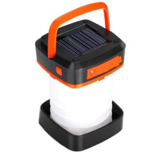 Campinglamp op zonne-energie, oplaadbaar, opvouwbaar, draagbaar, oranje