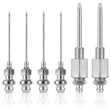 6pcs Grease Needle Nozzle Kit, Steel Grease Injector Needle Dispenser Adapter Fitting Tool