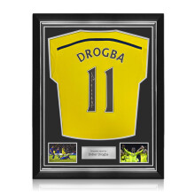 Didier Drogba Signed Original Chelsea 2014-15 Away Football Shirt. Superior Frame