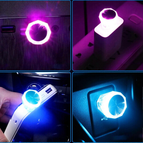 10 τεμάχια μίνι φως LED USB 5V βύσμα αυτοκινήτου LED εσωτερικός φω 1