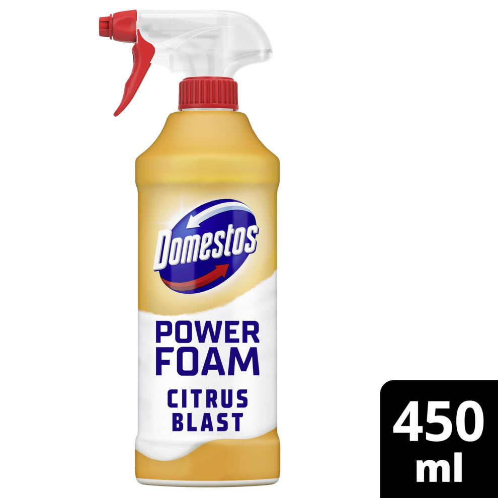 Domestos Power Foam Citrus Blast Toilet Bathroom Cleaner Spray Sprays