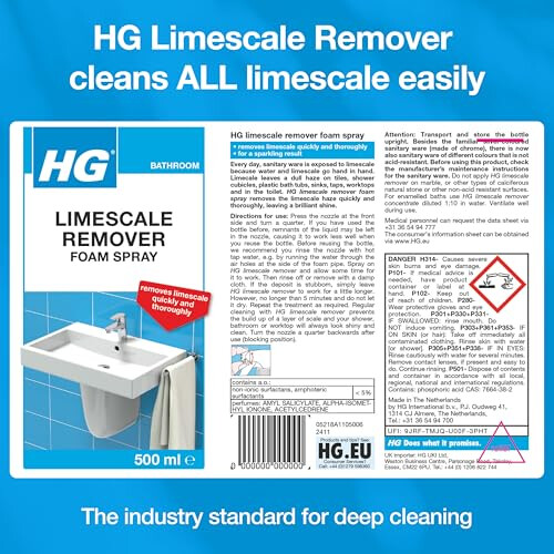 HG HG Limescale Remover Foam Spray Kitchen  Bathroom Cleaner AntiScale Surface 1