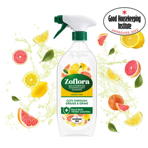 Zoflora Zoflora Lemon Zing Multipurpose Disinfectant Trigger Spray 1 x 800ml Antiba 1