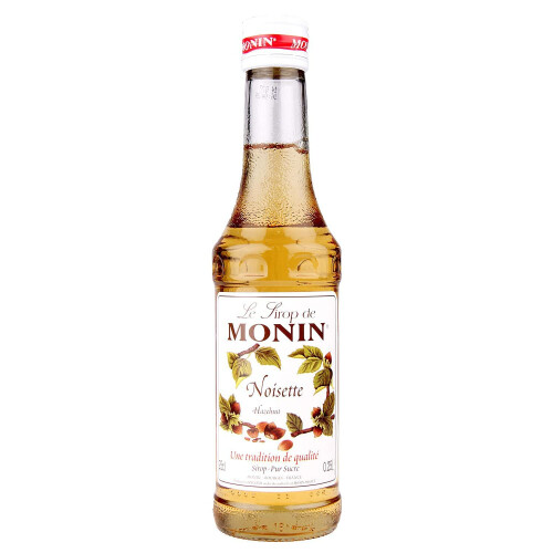 Monin Hazelnut Flavoured Syrup Light Yellow Small 250 ml Pack of 1 1