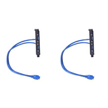 2X Connettore per Cavo Un Doppia Porta Da 20 Pin Un USB 3.0, Estende la Porta USB 3.0 Sulla Scheda Madre Alla Cornice del Case del Computer