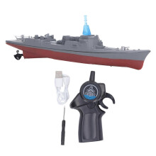 Portaerei RC 2.4G Giocattolo con doppia elica simulata, sensore d'acqua, nave giocattolo telecomandata