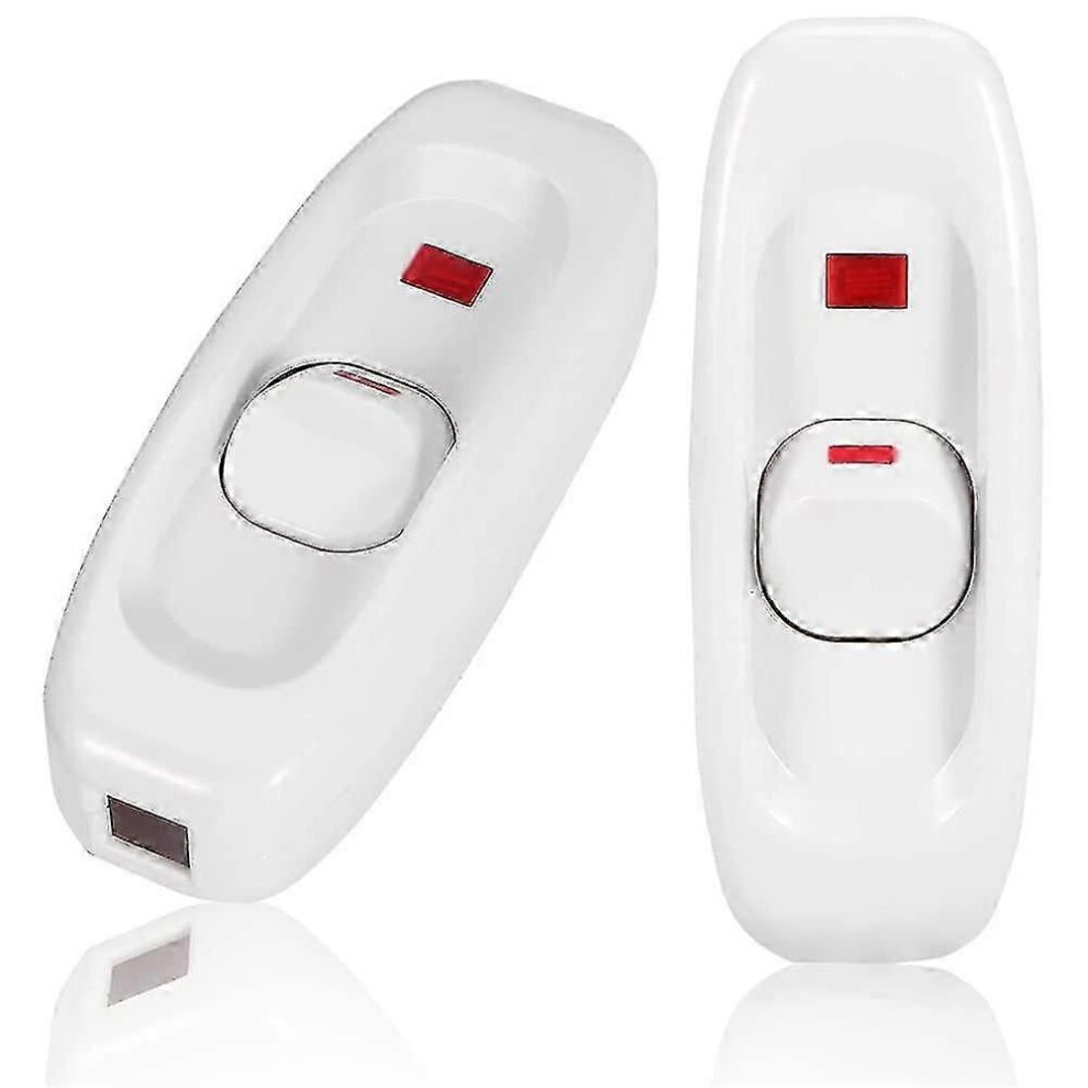 Banmo 2-Pack 250V 10A Inline On/Off Rocker Switch For Table Lamp Cord, Lamp Switch, Inline Cord Switch 9152359636308