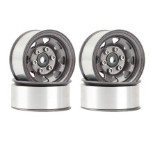 4PCS 1.55 Metal Beadlock Wheel Rim Hub for 1/10 RC Crawler Car Axial Yeti Jr 90069 RC4WD D90 TF2 CC