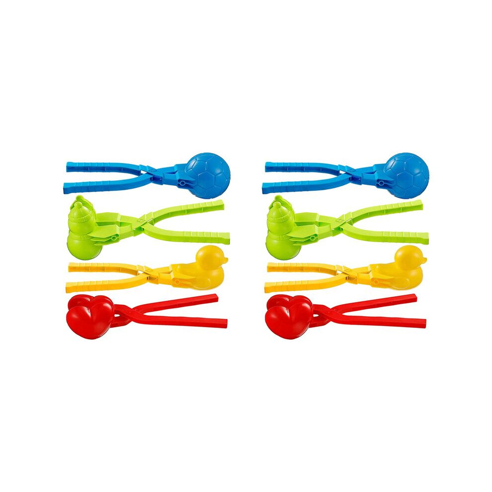 8 Pcs Snowball Maker Toys Snow Toy Kit Snowball Maker Clip Spherical Duck Snowman Heart Snowball Maker Snow Clip 6031891304827