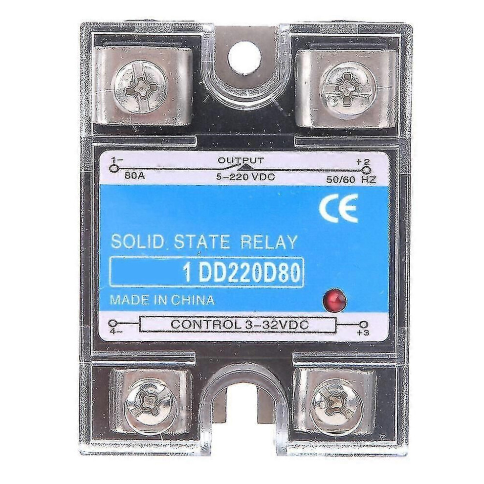 80A Solid State Relay Dc To Dc Ssr, 3-32Vdc Input, 5-220Vdc Load 9152359636629