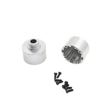 2 Pack Metal Differential Case Differential Case for 104001 1/10 RC Car Upgrade Parts Accessories