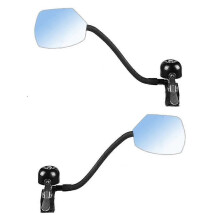 2-in-1 Bicycle Rearview Mirror Bell Adjustable Mountain Bike View Mirror with Bell MTB Road Bike Accessories