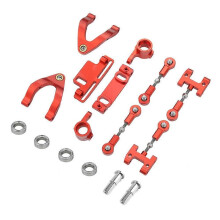 Metal Steering Cup Upper Lower Swing Arm Steering Slider Turning Block for D12 1/10 RC Car Upgrade