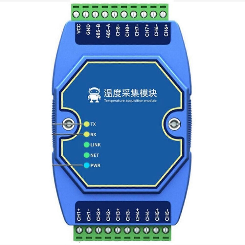 8 Way Temperature Acquisition Module Modbus Rs485 Pt100 Rtd Gateway 9152359637077