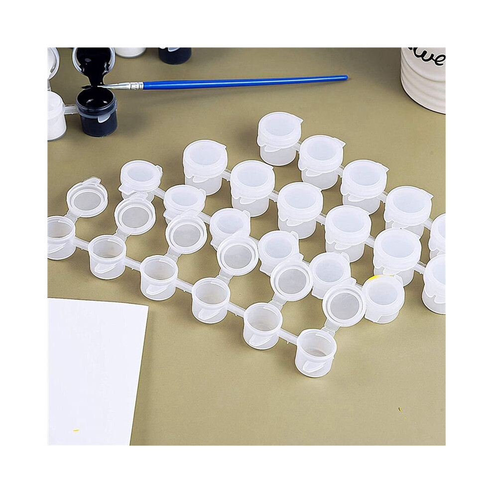 60 Strips Empty Paint Strips Paint Cup Pots Storage Containers Painting Arts Crafts Supplies (5Ml/60Pc) 6033314405302