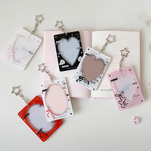 Multipurpose 3Inch Card Holders Storage Sleeve-Black love 2