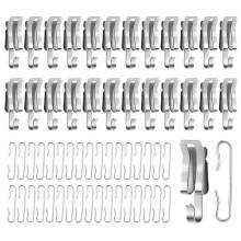 50Pcs Heat Cable Roof Clips and Spacers, Metal De Icing Cable Hooks and Spacers Set Outdoor Gutter