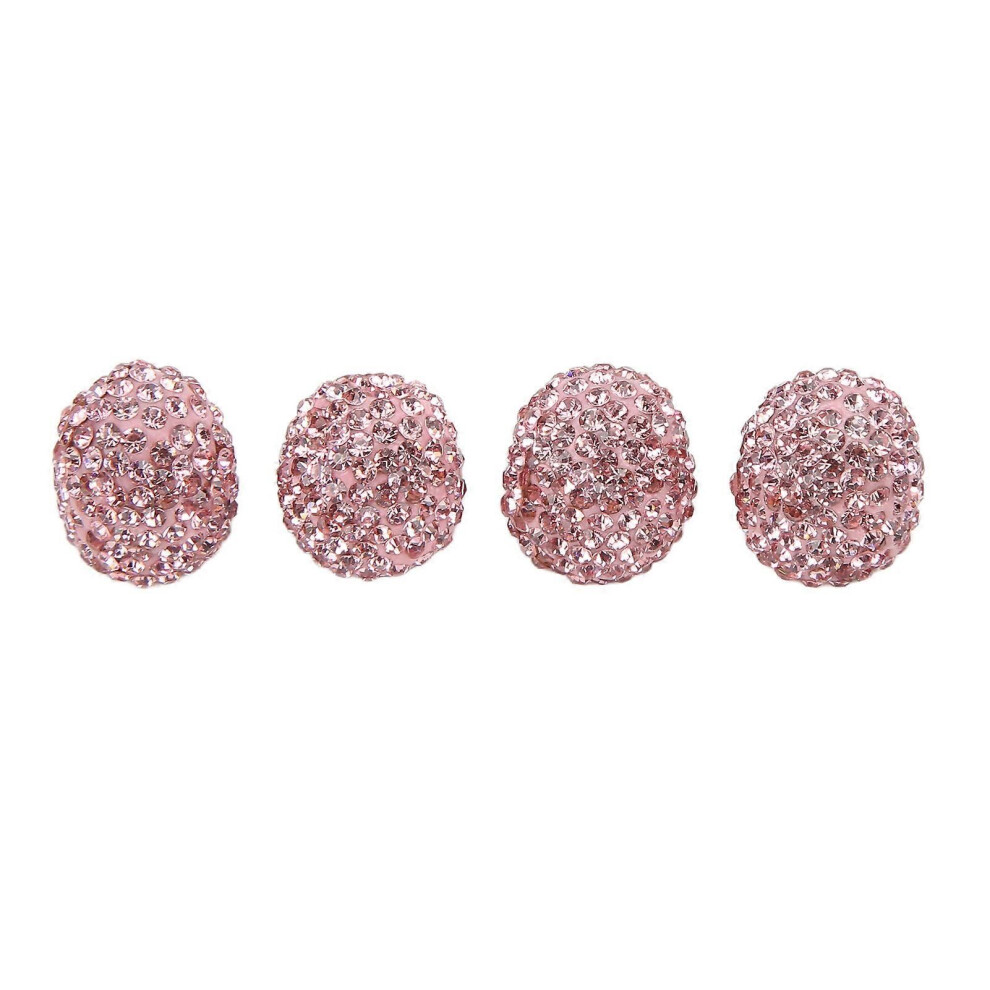 4 Pcs Bling Valve Stem Caps 15Mm Stem Air Cover Tire Decoration Universal For Car Motorcycleblack 9152359576079