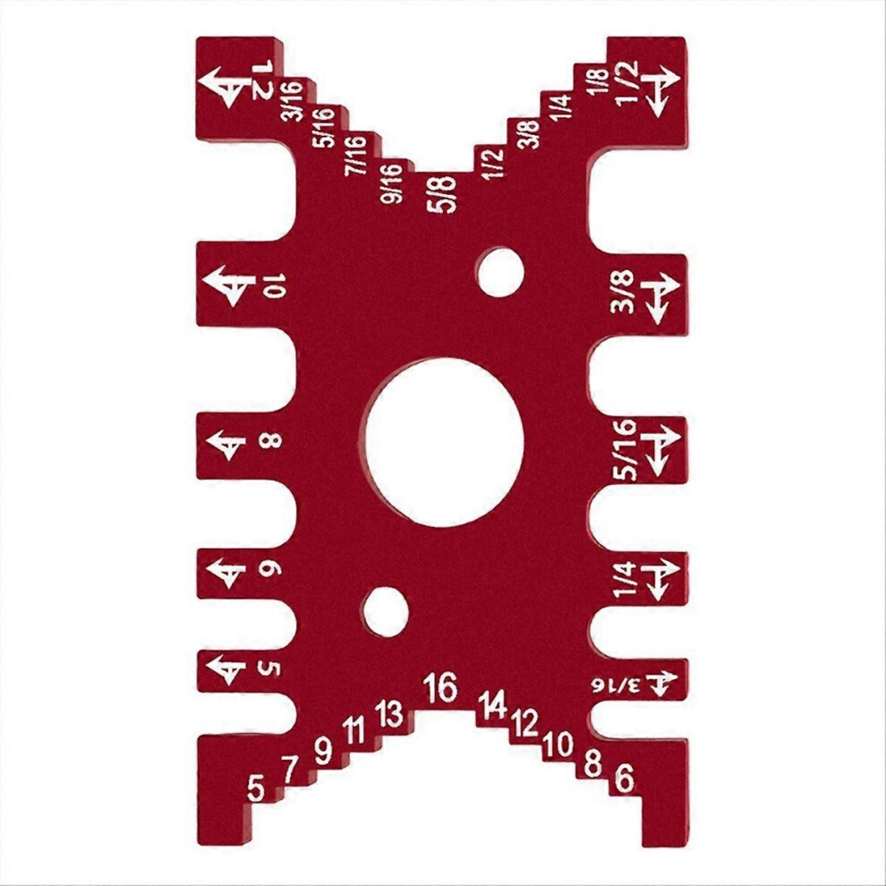 Dovetail Jig - Woodworking Tenon-Gaps Gauge Measuring Card Aluminum Alloy Depth Gauge For Tenon Cutter, Router Bit B 9152359574501