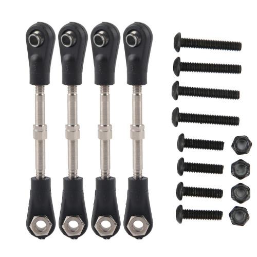 4pcs Adjustable Steering Tie Rod Linkage Replacement accessory for 1/10 RC Off Road Vehicle