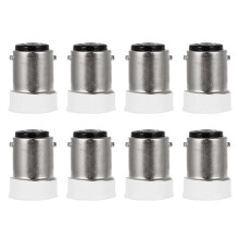 Zestaw adapterów trzonków lamp B15 na E14, 8 szt.