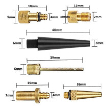 15 Pcs Inflator Pump Nozzle Kit Presta Schrader Valve Tube Bicycle Valve Adaptors for Road & & Fixie Bike Tire Pump
