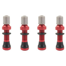 2 Pair 40mm Tubeless Air Valve for Road Bike & Tubeless Valve Stem Universal Schrader 10mm Base