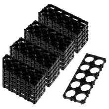 20Pcs 18650 Lithium Cell Spacer 2X5 Cell Spacer 18650 Lithium Battery Plastic Holder Bracket for DIY