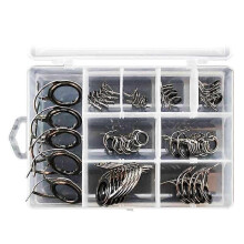 Set di 40 anelli guida per canna da pesca, 8 misure, kit di riparazione per canna, anelli per lenza,