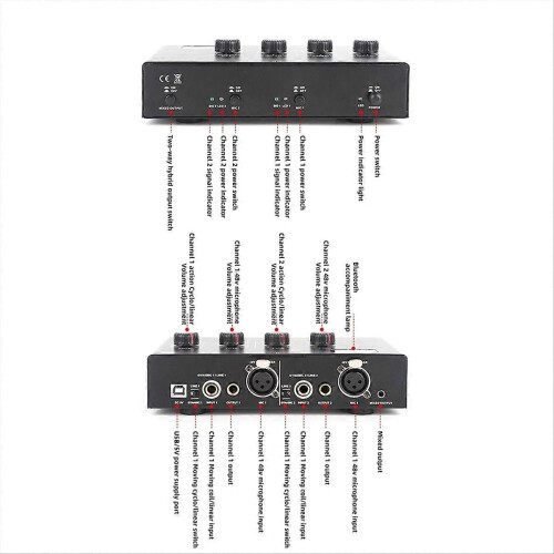 48V Dynamic Microphone Condenser Mic Amplifier Audio B 2