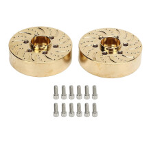 2 pezzi di pesi per ruote in ottone 1,9 2,2 pollici RC Crawler Car Adattatore mozzo esagonale Parti