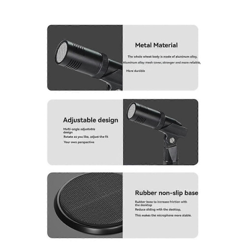 Condenser Microphone Desktop Recording Microphone compatible for PC Laptop 1