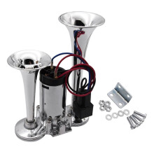 12V Dual Trumpets Horn Car Air Horn Super Loud Electric Solenoid Valve Car Electric Air Horn for Car Boat Loudspeaker