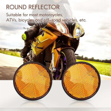 2 Stück 2" runde orangefarbene Reflektoren, universell für Motorrad, ATV, Dirtbike