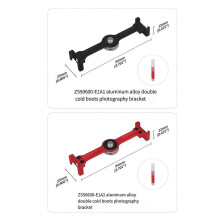Cold Shoe Vlog Extension Bar Mount Adapter 1/4in Screw for Action Camera Bracket LED Light Mic Tripod Stand Red Single