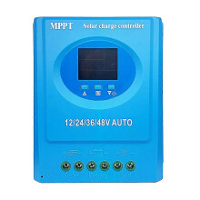 Ρυθμιστής φόρτισης ηλιακού MPPT 100A 12V 24V 36V 48V Διπλό USB με οθό