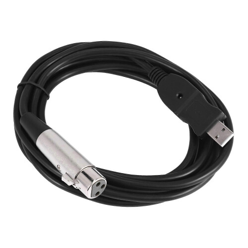 Καλώδιο σύνδεσης μικροφώνου USB 3M αρσενικό σε XLR θηλυκό 1