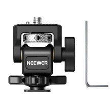 DSLR Camera Clamp Adjustable Monitor Mount with Cold Shoe Anti Twist 1/4in Screw for Monitor Flash Light DIY Attachment