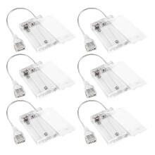 6 τεμάχια μπαταρία USB για φώτα LED, φορητή μπαταρία 5V με κά