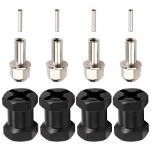 12mm Hex Wheel Hub Adaptor 17mm Extension Combiner Coupler Black