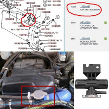Radiator Neck Filling W/ Cap Water Hose Connector 1350A043 for Galant ASX 4B11