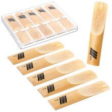 Alto Saxophone Reeds 2.5 Strength 10 Pack Easy Blowing Consistent Playability for Beginners with Storage Box