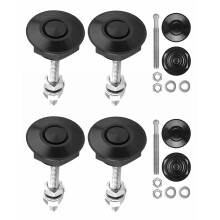 4 PCS Push Button Quick Release Hood Bonnet Pins Lock Clip Car Bumper Kit