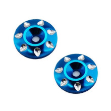 Metal Tail Wing M3 Screws Washers for 1/8 1/10 Scale Off Road Buggy Truck RC Cars,Blue