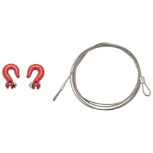 1: 10 RC Crawler Accessories Metal Trailer Wire Rope Tow Rope with Hooks for RC Car 1/10 D90 Axial SCX10 Truck RC Car Parts