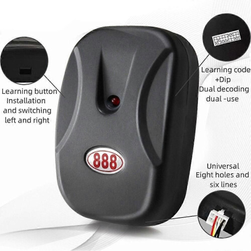 888 Receiver 433MHz AC220V External Motor Chain Motor Controller Garage Gate Rolling Shutter Door Control Box Receiver 2