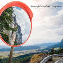 30cm Wide Angle Driveway Road Safety Convex Traffic Mirror with Mounting Hardware Accessories