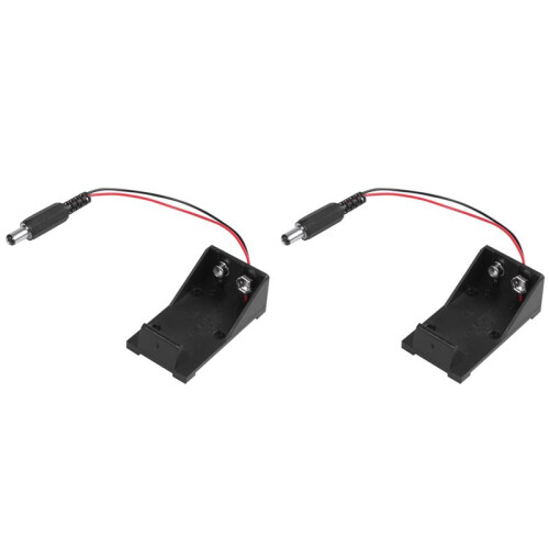 2X 9V Volt Battery Holder Box Case Plug 5.5X2.1 pour  Breadboard Power Supply