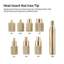 Punta de soldador con inserto termoendurecible M2-M8 de latón, tuerca de inserción fundida, kit de inserción
